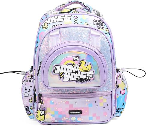 Girls Backpack for Elementary School,Multi Pocket Pink School Backpack for Girls 8-10 Lightweight Kawaii Waterproof 16 inch in Kuwait