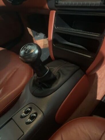 Replacement Genuine LEATHER Shift Gear Boot For 1997 1998 1999 2000 2001 2002 2003 2004 Compatible With Porsche Boxter 911 996 Black (Made In USA) (Red Stitch) in Saudi Arabia