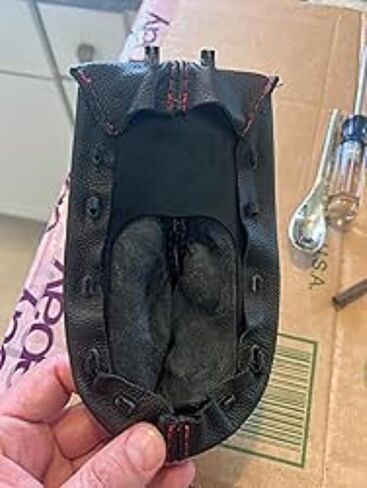 Replacement Genuine LEATHER Shift Gear Boot For 1997 1998 1999 2000 2001 2002 2003 2004 Compatible With Porsche Boxter 911 996 Black (Made In USA) (Red Stitch) in Saudi Arabia