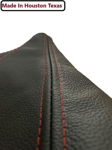 Replacement Genuine LEATHER Shift Gear Boot For 1997 1998 1999 2000 2001 2002 2003 2004 Compatible With Porsche Boxter 911 996 Black (Made In USA) (Red Stitch) in Saudi Arabia