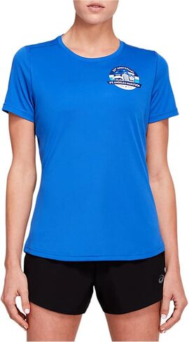ASICS Womens L.A. Marathon Graphic T-Shirt, Blue, Medium in Saudi Arabia