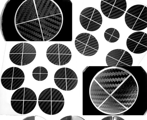 Black Carbon Fiber - Compatible with BMW - Stickers Overlay Vinyl Decal for All Emblems Caps Logos Roundels Badges in Saudi Arabia