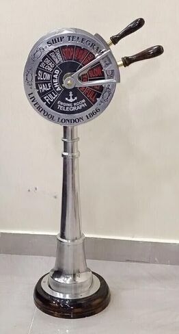 42" Nautical Ship Engine Telegraph – Brass & Silver Maritime Telegraph Replica | Heavy Marine Decor Accent for Home, Office, or Nautical Display | AA-50 in Saudi Arabia