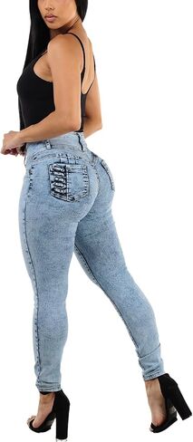MODA XPRESS HIGHTHED BUTT BUTT الجينز للنساء - الجينز الضيق الكولومبي ليفانتا كولا in Kuwait