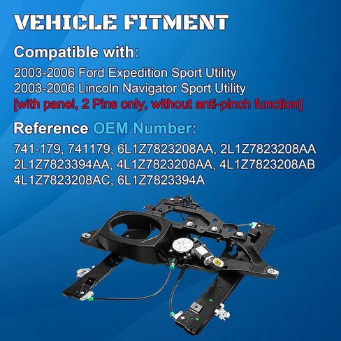 741-178 منظم نوافذ الطاقة الجانبية للبرنامج الأمامي مع استبدال لوحة السيارات لعام 2003 2004 2005 2006 in Saudi Arabia