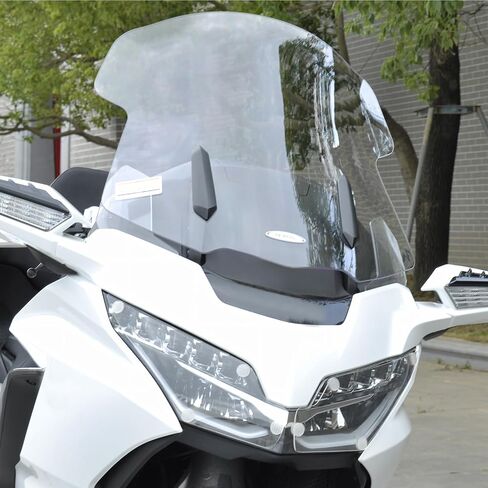دراجة نارية طبيعية لدراجة نارية هوندا 2018-2025 Gold Wing F6B GL1800 مع مواد الكمبيوتر السميك المصنفة من الزجاج الأمامي (الزجاج الأمامي الرمادي 15.5 بوصة) in Saudi Arabia