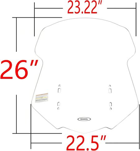 دراجة نارية طبيعية لدراجة نارية هوندا 2018-2025 Gold Wing F6B GL1800 مع مواد الكمبيوتر السميك المصنفة من الزجاج الأمامي (الزجاج الأمامي الرمادي 15.5 بوصة) in Saudi Arabia