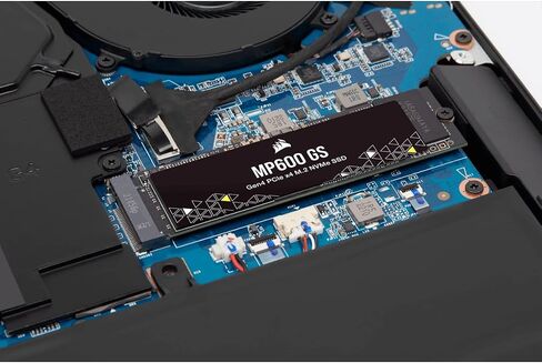 Corsair MP600 GS 1TB PCIe Gen4 x4 NVMe M.2 SSD – High-Density TLC NAND – M.2 2280 – DirectStorage Compatible - Up to 4,800MB/sec – Great for PCIe 4.0 Notebooks - Black in Saudi Arabia