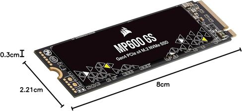 Corsair MP600 GS 1TB PCIe Gen4 x4 NVMe M.2 SSD – High-Density TLC NAND – M.2 2280 – DirectStorage Compatible - Up to 4,800MB/sec – Great for PCIe 4.0 Notebooks - Black in Saudi Arabia