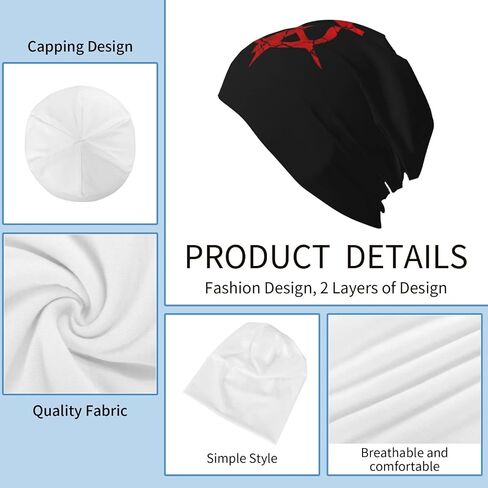 Anarchy Distressed Symbol Adult Knitted Hat Beanie Winter Warm Skull Hat - Men Women in Saudi Arabia