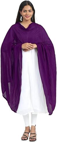 Shemass ™ Cotton Dupatta Shawl ، وشاح للأزياء للسيدات للصيف والربيع ، ألوان صلبة in Saudi Arabia