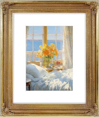 Simon's Shop 8x10 إطار الصورة مع حصيرة ، إطارات صور سوداء للجدار والطاولة ، إطارات الصور القديمة 8x10 Matted إلى 5x7 صورة in Kuwait