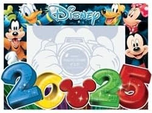 إطار الصورة 4 × 6 بوصات ، عرض صور كلاسيكي ، مجموعة 2025 ، لذكريات العطلات العزيزة Mickey & Gang in Saudi Arabia
