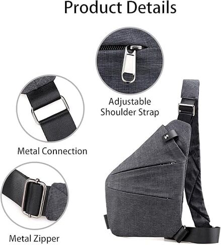 Anti Theft Travel Bag Crossbody, Adjustable Strap Travel Purses Personal Small Item Travel Bag for Women and Men in Saudi Arabia