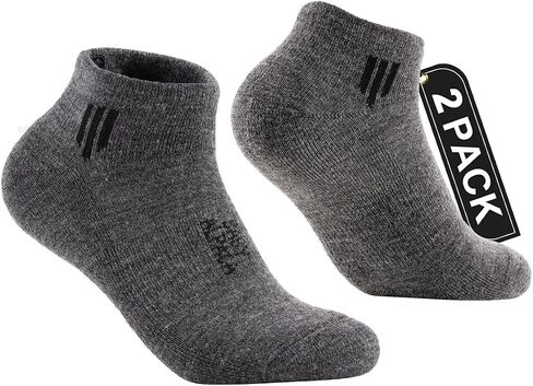 Alpaca Wool Ankle Socks 2 pairs Men&Women Summer Midweight Socks Moisture Wicking Cushion Anti-blister in Kuwait