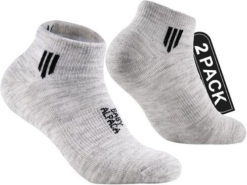 Alpaca Wool Ankle Socks 2 pairs Men&Women Summer Midweight Socks Moisture Wicking Cushion Anti-blister in Kuwait