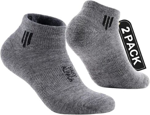 Alpaca Wool Ankle Socks 2 pairs Men&Women Summer Midweight Socks Moisture Wicking Cushion Anti-blister in Kuwait