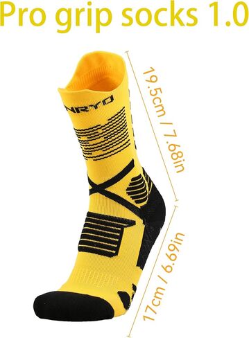 جنسيس Pro Grip Socks Socks ، جوارب قبضة كرة القدم غير المريحة ، مريحة وذاتية ناعمة (حجم الرجال من 7 إلى 10 in Saudi Arabia