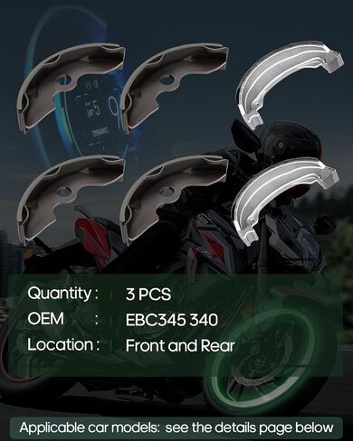 Scitoo Front and Rear Brake Shoes fit for Honda Recon 250 TRX250 1997 -2014 2011 2012 2013 in Saudi Arabia