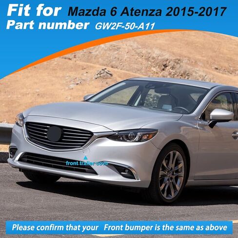 Front Bumper Tow Hook Cover Towing Eye Cap Fit for Mazda 6 Atenza 2015 2016 2017 GW2F-50-A11 GW2F50A11 (Unpainted, Left Driver Side) Xinpinsai in Saudi Arabia