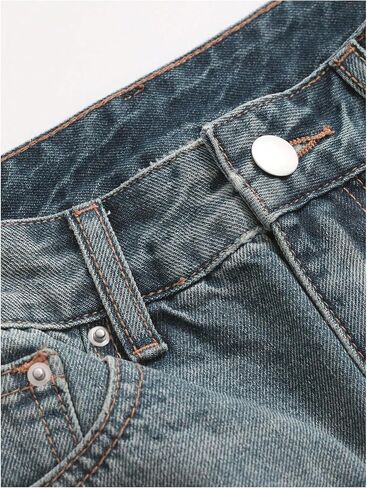 Floerns نساء عالية الصراحة ميني جينز تنورة عارضة خط جان تنانير مع جيب in Kuwait