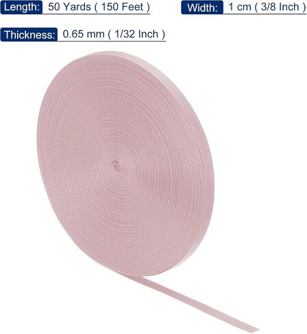 Meccanixity Nylon حزام حزام شقة 5/8 بوصة 50 ياردة حليبي أبيض لإصلاح DIY في الهواء الطلق ، حقيبة الظهر ، راحة الأمتعة ، الحرف اليدوية in Saudi Arabia