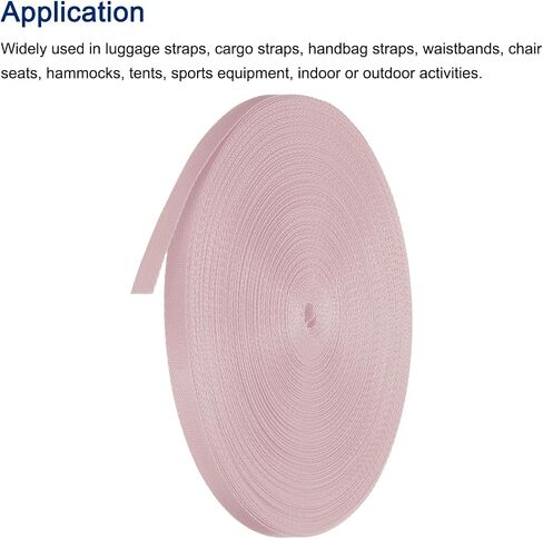 Meccanixity Nylon حزام حزام شقة 5/8 بوصة 50 ياردة حليبي أبيض لإصلاح DIY في الهواء الطلق ، حقيبة الظهر ، راحة الأمتعة ، الحرف اليدوية in Saudi Arabia