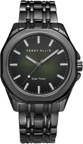 Perry Ellis Solar Powered Mens Watch | سوار سبيكة | الساعات المعصم التناظرية المقاومة للماء للرجال | 42mm case | RELOJES PARA HOMBRES | هدية أنيقة للرجل in Kuwait