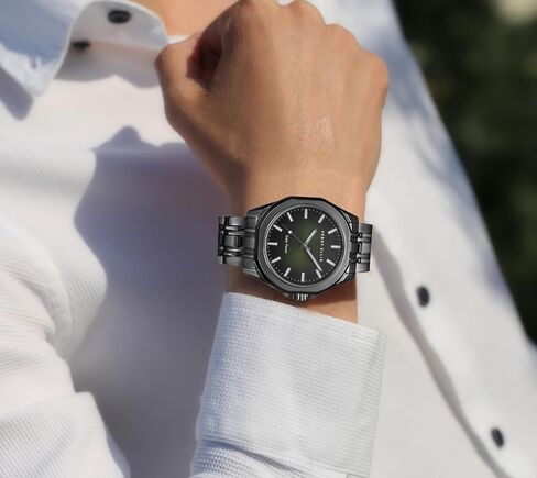Perry Ellis Solar Powered Mens Watch | سوار سبيكة | الساعات المعصم التناظرية المقاومة للماء للرجال | 42mm case | RELOJES PARA HOMBRES | هدية أنيقة للرجل in Kuwait