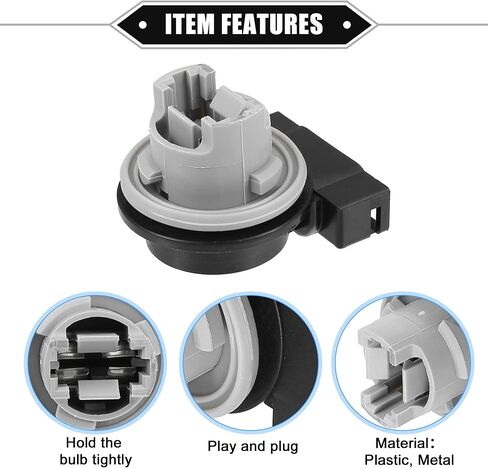 2 Pcs Turn Signal Light Socket Compatible for Jeep Wrangler TJ 1997-2006 for Jeep Cherokee XJ 1999-2001, Durable Plastic Black Gray Car Lamp Socket in Saudi Arabia