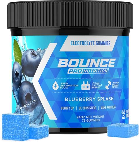 Electrolyte Gummies – Hydration & Energy Blend for Running, Workouts & Sports – Endurance Chews with Sodium, Potassium, Magnesium for Men & Women, Caffeine Free, Vegan (75ct, Blueberry Splash) in Saudi Arabia