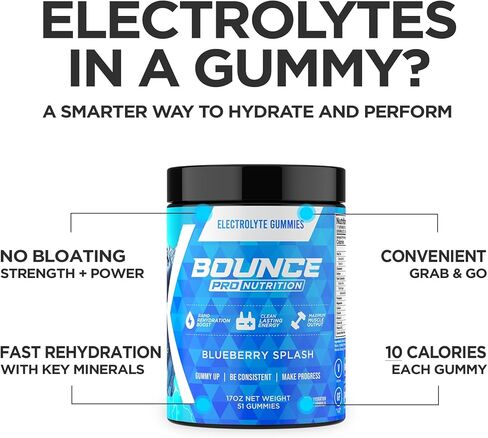 electrolyte gummies - مزيج من الترطيب والطاقة للجري ، التدريبات والرياضة - مضغ التحمل مع الصوديوم والبوتاسيوم والمغنيسيوم للرجال والنساء ، خالٍ من الكافيين ، نباتي (75 فتيت ، سباك العليق) in Kuwait