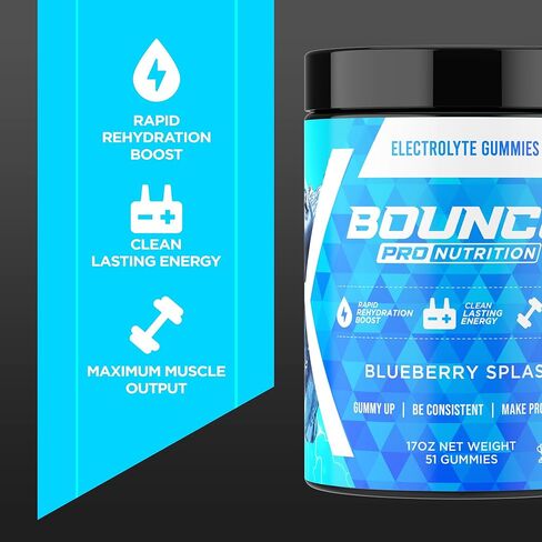 electrolyte gummies - مزيج من الترطيب والطاقة للجري ، التدريبات والرياضة - مضغ التحمل مع الصوديوم والبوتاسيوم والمغنيسيوم للرجال والنساء ، خالٍ من الكافيين ، نباتي (75 فتيت ، سباك العليق) in Kuwait