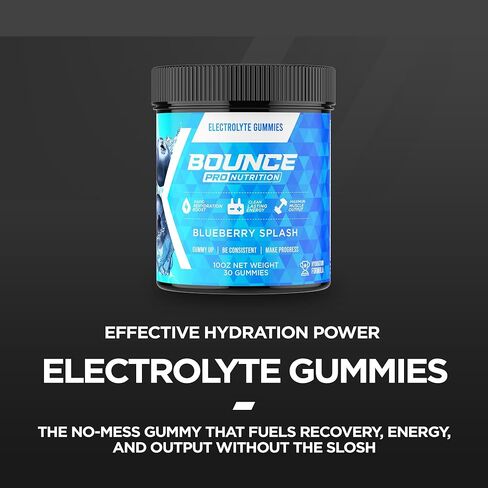 electrolyte gummies - مزيج من الترطيب والطاقة للجري ، التدريبات والرياضة - مضغ التحمل مع الصوديوم والبوتاسيوم والمغنيسيوم للرجال والنساء ، خالٍ من الكافيين ، نباتي (75 فتيت ، سباك العليق) in Kuwait