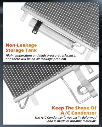 OCPTY Aluminum A/C Condenser Replacement Fit for 2005-2009 for Hyundai Tucson 2.0L 2005-2009 for Hyundai Tucson 2.7L 2005-2010 for Kia Sportage 2.0L 2005-2010 for Kia Sportage 2.7L in Saudi Arabia