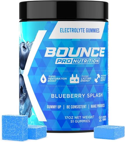 Electrolyte Gummies – Hydration & Energy Blend for Running, Workouts & Sports – Endurance Chews with Sodium, Potassium, Magnesium for Men & Women, Caffeine Free, Vegan (75ct, Blueberry Splash) in Saudi Arabia