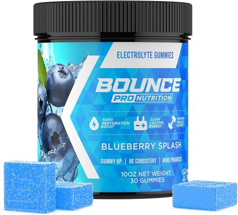 electrolyte gummies - مزيج من الترطيب والطاقة للجري ، التدريبات والرياضة - مضغ التحمل مع الصوديوم والبوتاسيوم والمغنيسيوم للرجال والنساء ، خالٍ من الكافيين ، نباتي (75 فتيت ، سباك العليق) in Kuwait