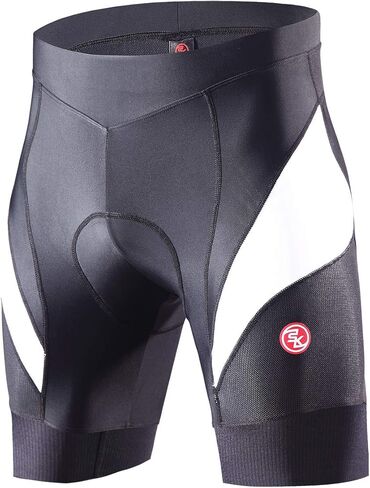 Men's Cycling Shorts Padded Bicycle Riding Half Pants Bike Biking Cycle Tights Black-Blue in Kuwait