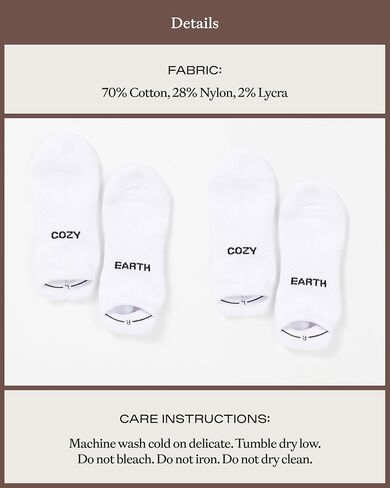 جوارب الكاحل الأساسية المريحة للنساء والرجال - Soft Cotton Socks 2 Pack Set - Slister Cushion و Heel & Arch Support in Kuwait