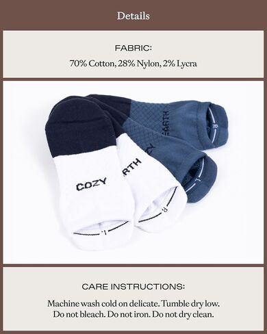 جوارب الكاحل الأساسية المريحة للنساء والرجال - Soft Cotton Socks 2 Pack Set - Slister Cushion و Heel & Arch Support in Kuwait
