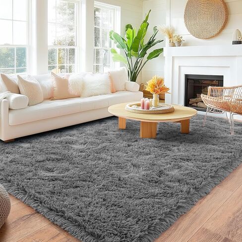 Checkered Rugs for Bedroom, 4x6 Ultra Fluffy Fuzzy Shag Area Rug for Living Room, Modern Plush Soft Upgrade Non-Slip Carpet for Girls and Kids Room Dorm Nursery Home Decor, Pink and Hot Pink in Saudi Arabia