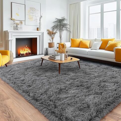 Checkered Rugs for Bedroom, 4x6 Ultra Fluffy Fuzzy Shag Area Rug for Living Room, Modern Plush Soft Upgrade Non-Slip Carpet for Girls and Kids Room Dorm Nursery Home Decor, Pink and Hot Pink in Saudi Arabia