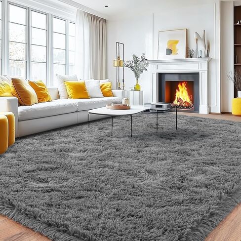 Checkered Rugs for Bedroom, 4x6 Ultra Fluffy Fuzzy Shag Area Rug for Living Room, Modern Plush Soft Upgrade Non-Slip Carpet for Girls and Kids Room Dorm Nursery Home Decor, Pink and Hot Pink in Saudi Arabia