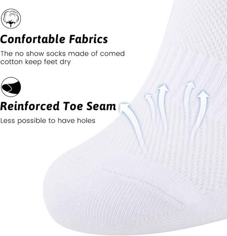COOVAN Mens No Show Socks Cotton Thin Low Cut Invisible Short Casual Men Non Slip Casual Socks (7 Pairs) in Saudi Arabia