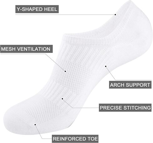 COOVAN Mens No Show Socks Cotton Thin Low Cut Invisible Short Casual Men Non Slip Casual Socks (7 Pairs) in Saudi Arabia