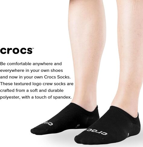 Crocs Men's No Show Socks 3 أزواج منخفضة قطع الجوارب غير الرسمية in Saudi Arabia