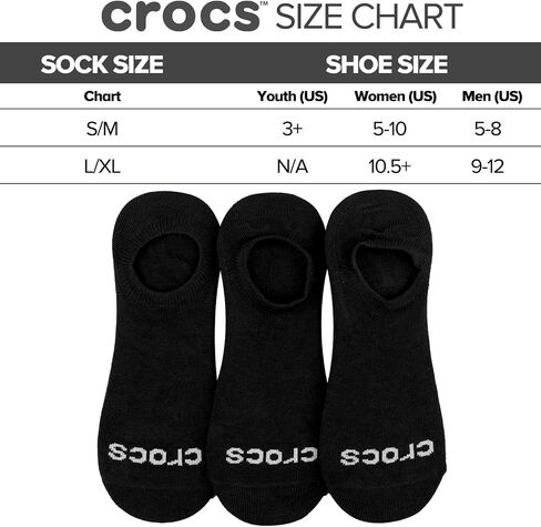 Crocs Men's No Show Socks 3 أزواج منخفضة قطع الجوارب غير الرسمية in Saudi Arabia