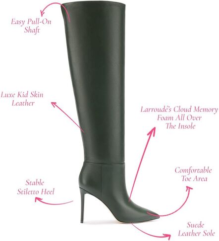 Larroodé x Jennifer Fisher Boot في Martini Green Leather in Saudi Arabia