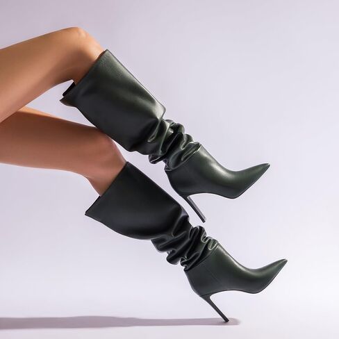 Larroodé x Jennifer Fisher Boot في Martini Green Leather in Saudi Arabia