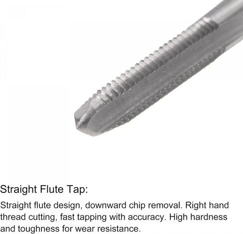 uxcell M8 x 0.5 Straight Flute Thread Tap and 7.5mm Twist Drill Bit Set, Metric Titanium Plated 6542 High Speed Steel Machine Screw Thread Tap Threading Drilling Tool in Saudi Arabia